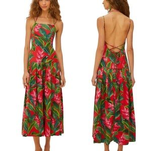 Farm Rio Red Dream Garden Maxi Dress